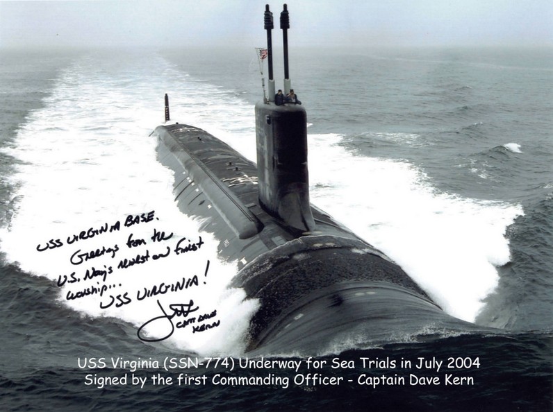 USS Virginia on Alpha Sea Trial July 2004 USS Virginia (SSN-774) Underway on Sea Trials